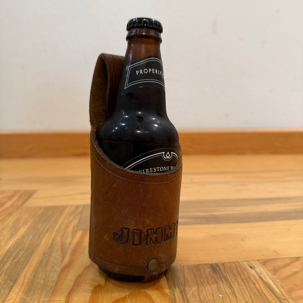 Vintage Beer Holster Western Cowboy‎ "Jimmy" Leather Bottle Holder